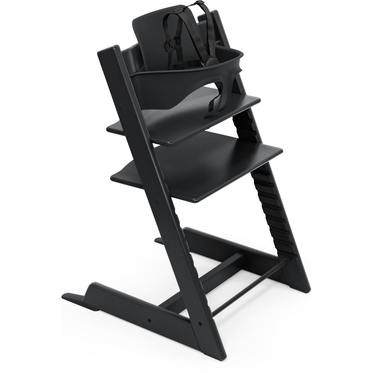 Tripp Trapp High Chair² High Chairs Stokke Black with Black Harness