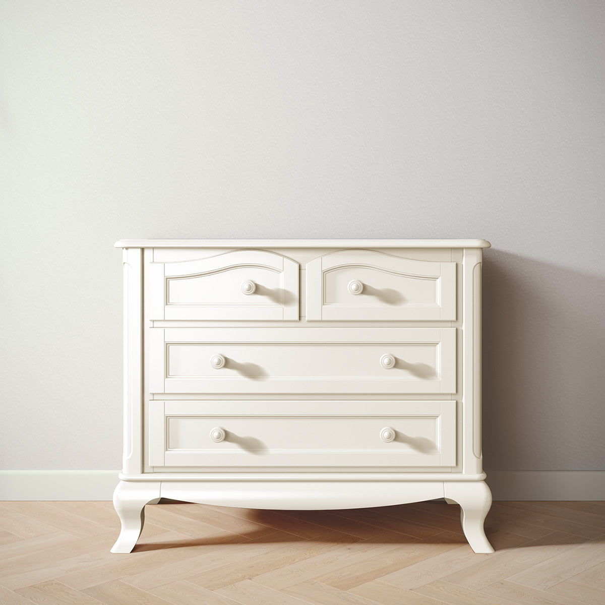 Romina Cleopatra Single Dresser Dressers Romina Furniture Bianco Satinato Standard