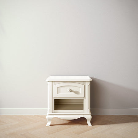 Romina Cleopatra Nightstand Nightstands Romina Furniture Bianco Satinato Standard