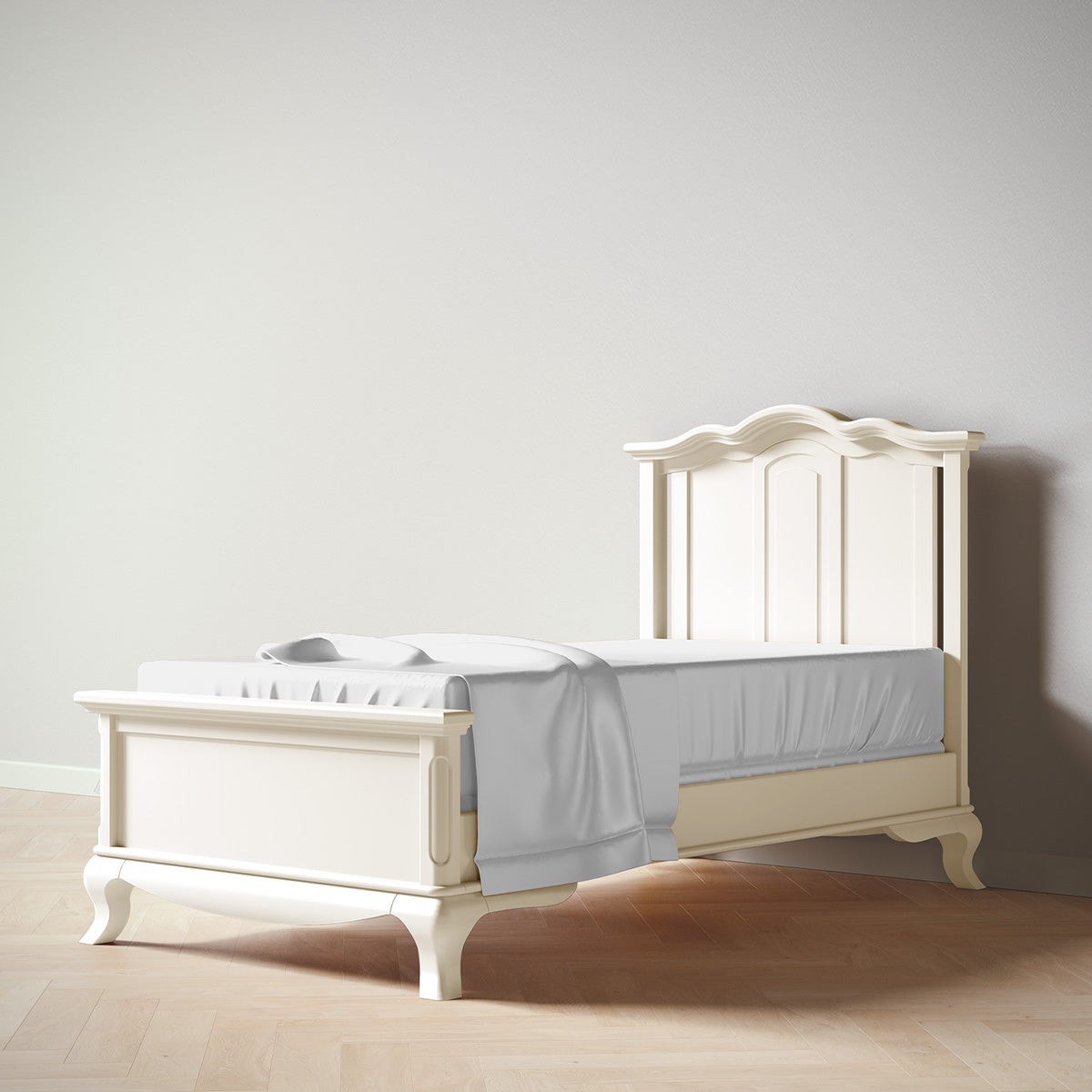 Romina Cleopatra Twin Bed Beds - Twin Romina Furniture Bianco Satinato