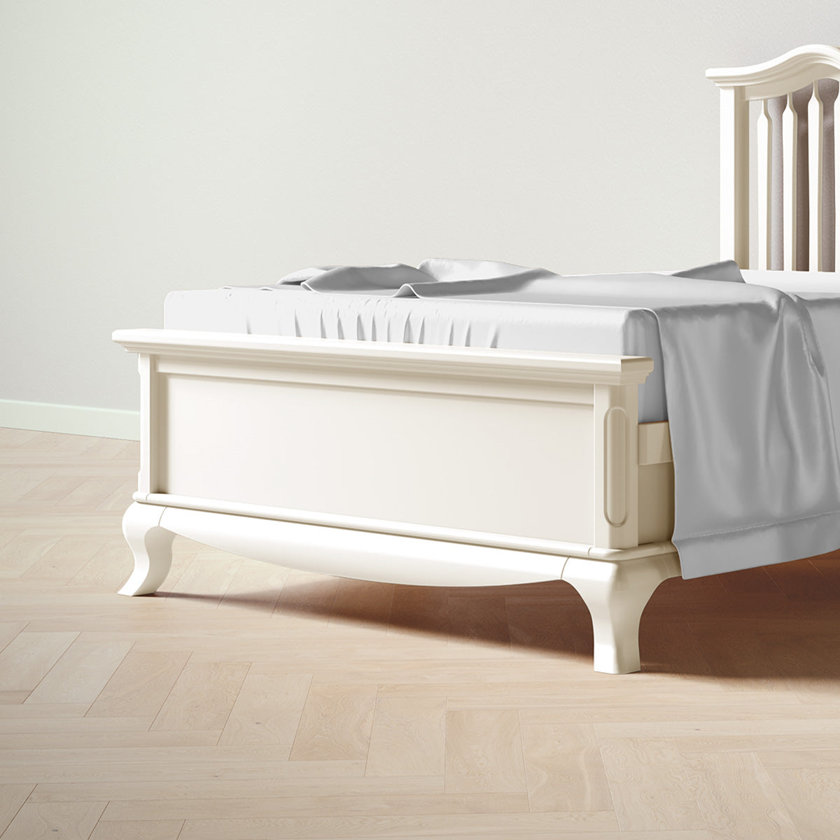 Romina Cleopatra Low-Profile Footboard Conversion Kits Romina Furniture Bianco Satinato