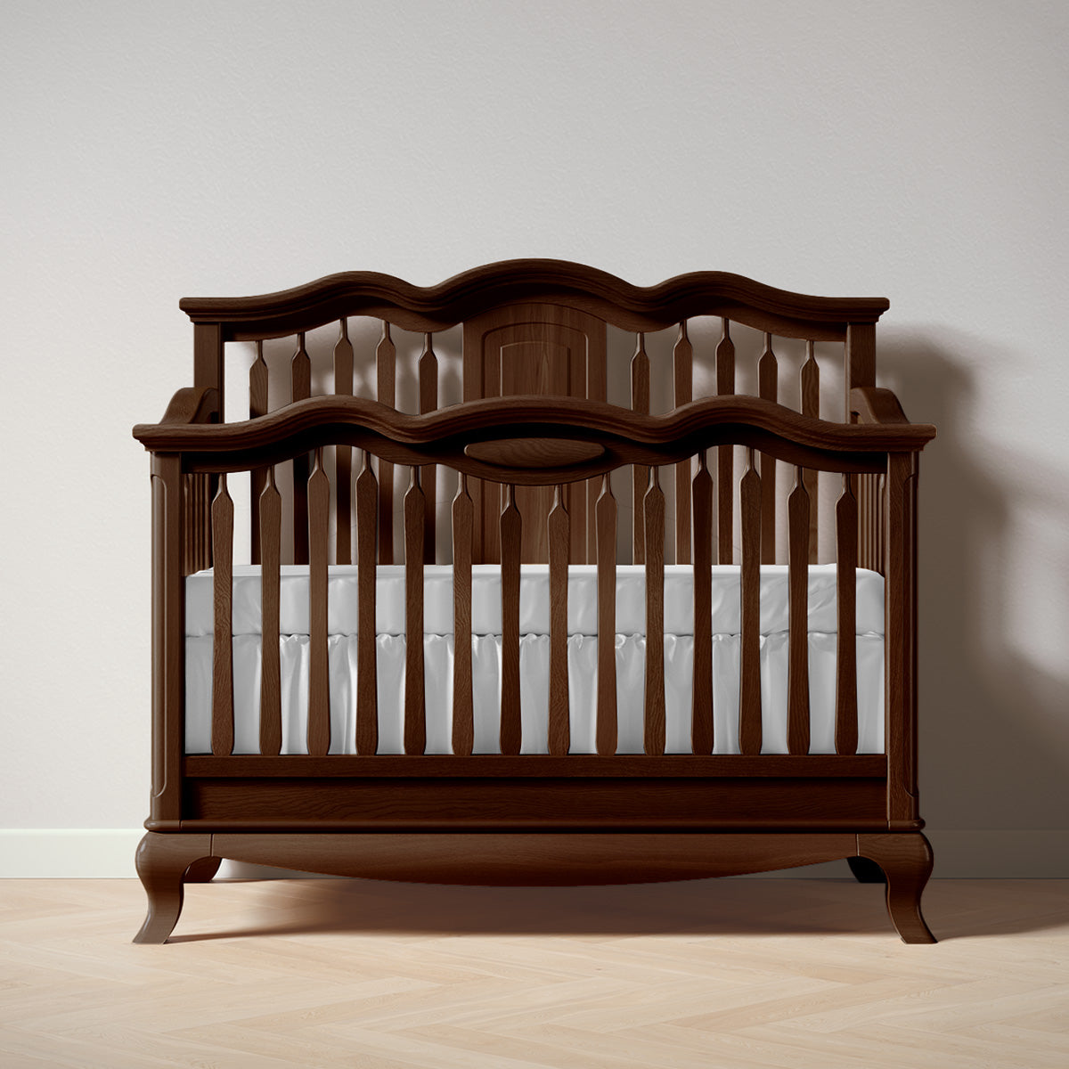 Romina Cleopatra Convertible Crib / Open Back Cribs Romina Furniture Nocello