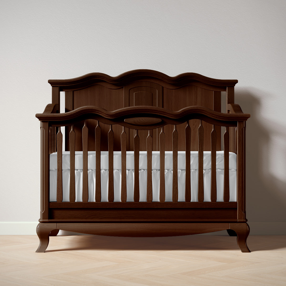 Romina Cleopatra Convertible Crib / Solid Back Cribs Romina Furniture Nocello