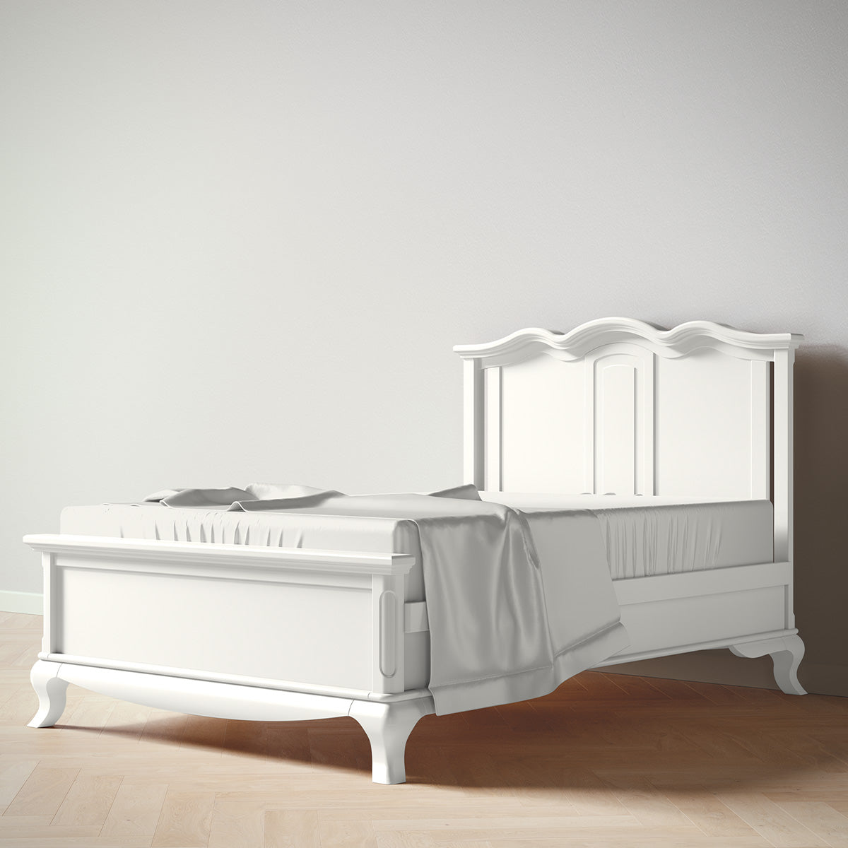 Romina Cleopatra Full Bed / Solid Back Beds - Full Romina Furniture Solid White
