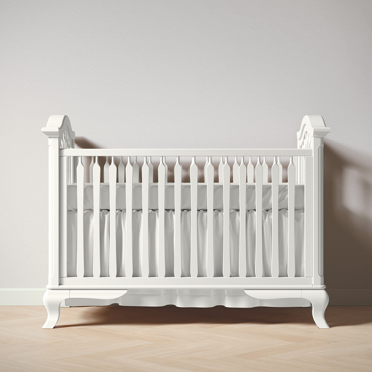 Romina Cleopatra Classic Crib Cribs Romina Furniture Solid White