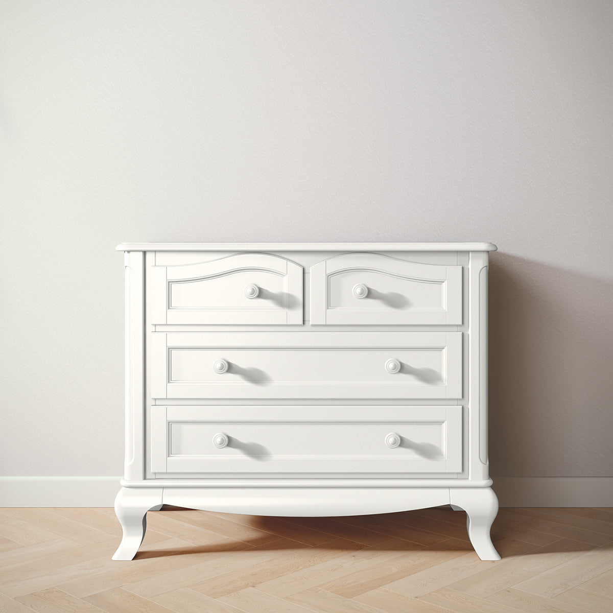 Romina Cleopatra Single Dresser Dressers Romina Furniture Solid White Standard
