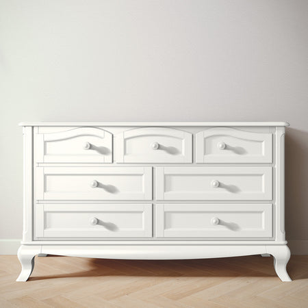 Romina Cleopatra Double Dresser Dressers Romina Furniture Solid White Standard
