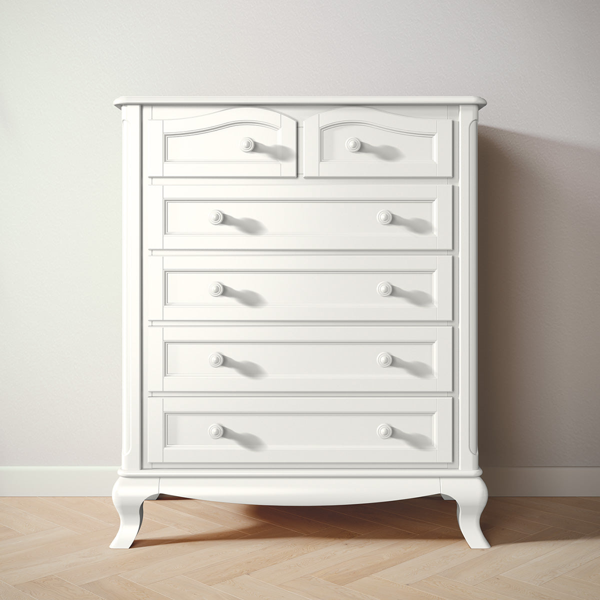 Romina Cleopatra Tall Chest Dressers Romina Furniture Solid White Standard