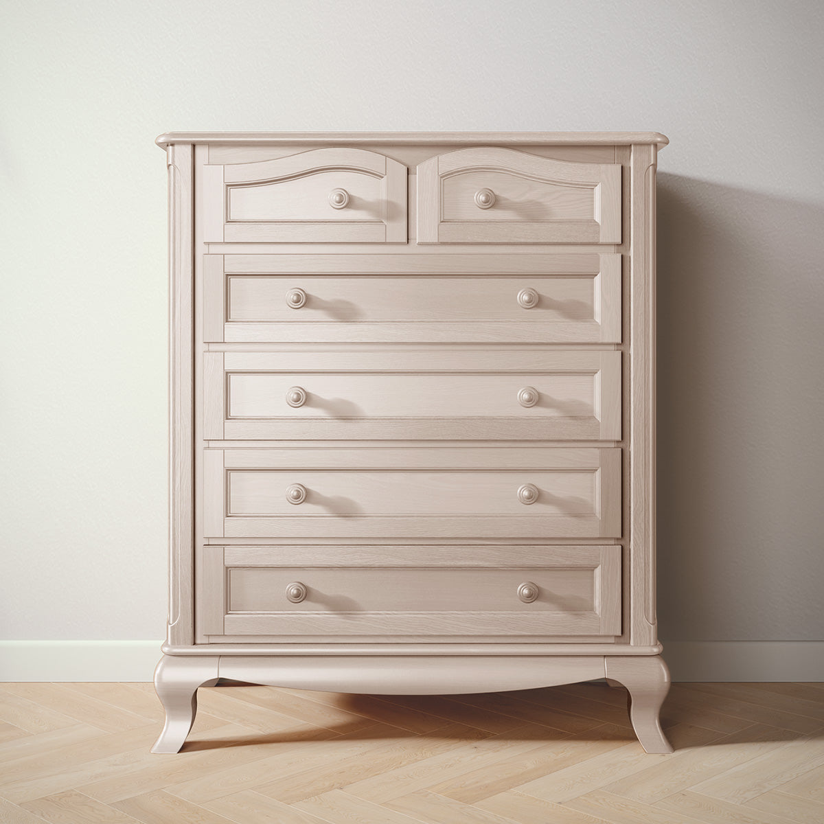 Romina Cleopatra Tall Chest Dressers Romina Furniture Washed White Standard