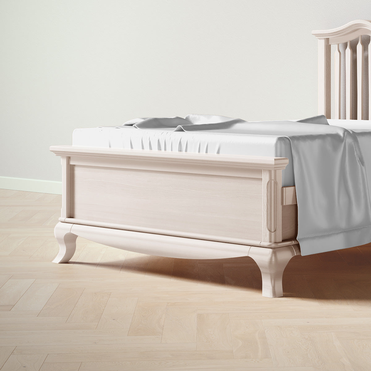 Romina Cleopatra Low-Profile Footboard Conversion Kits Romina Furniture Washed White