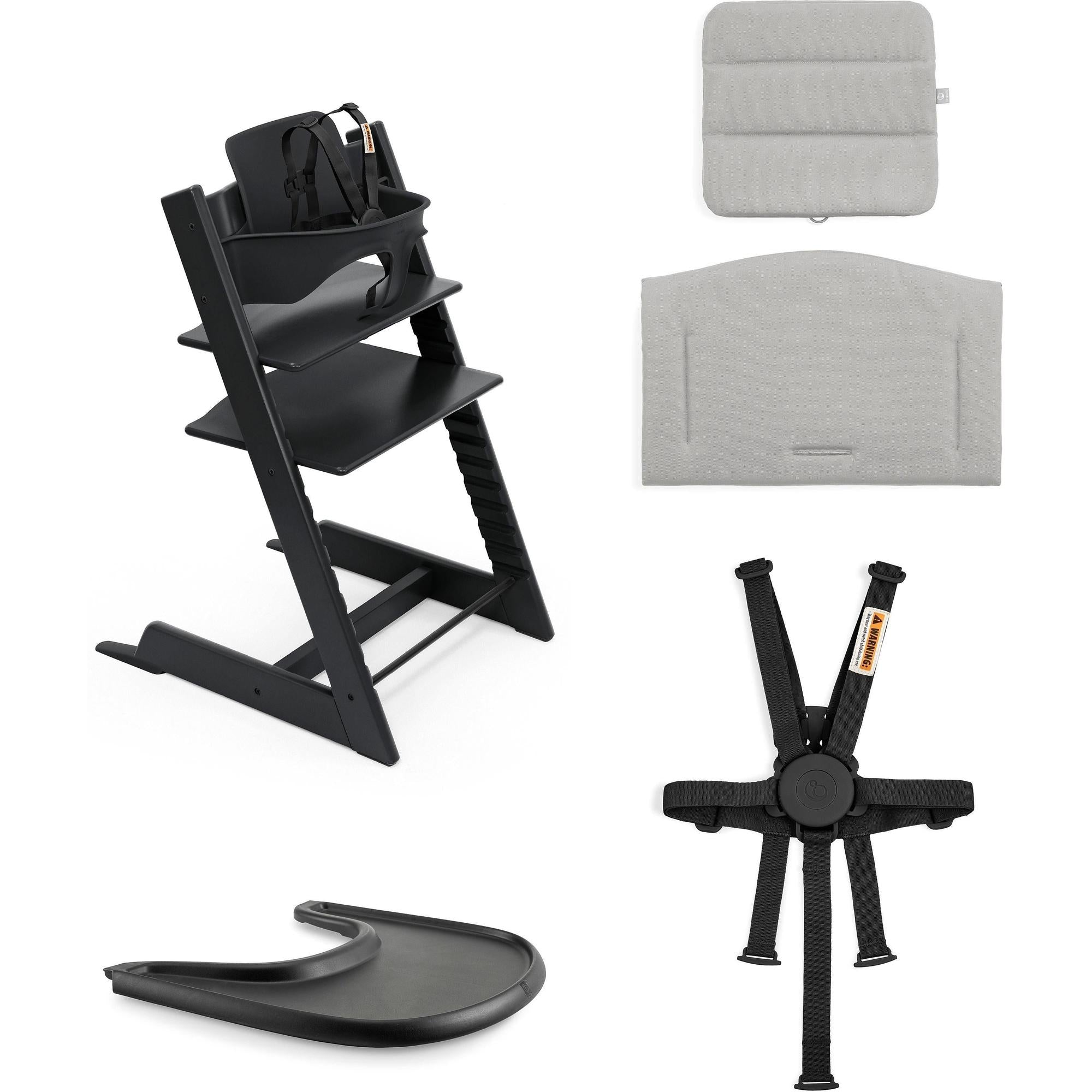 Tripp Trapp High Chair² with Cushion + Stokke Tray High Chairs Stokke