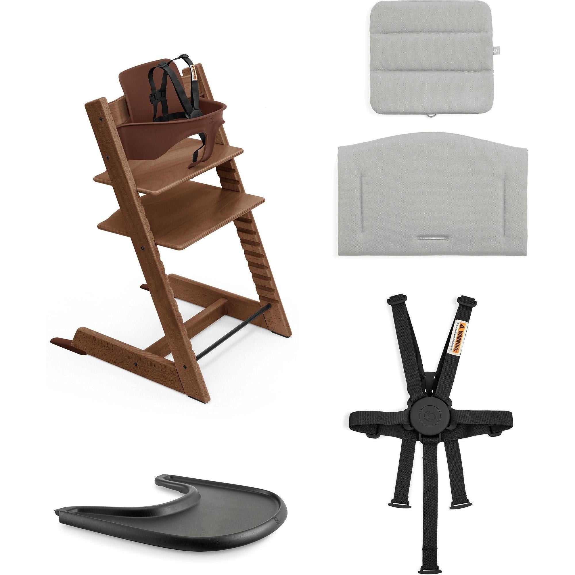 Tripp Trapp High Chair² with Cushion + Stokke Tray High Chairs Stokke