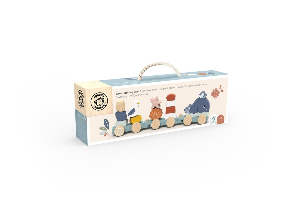 Ocean Stacking Train Activity Toys Speedy Monkey
