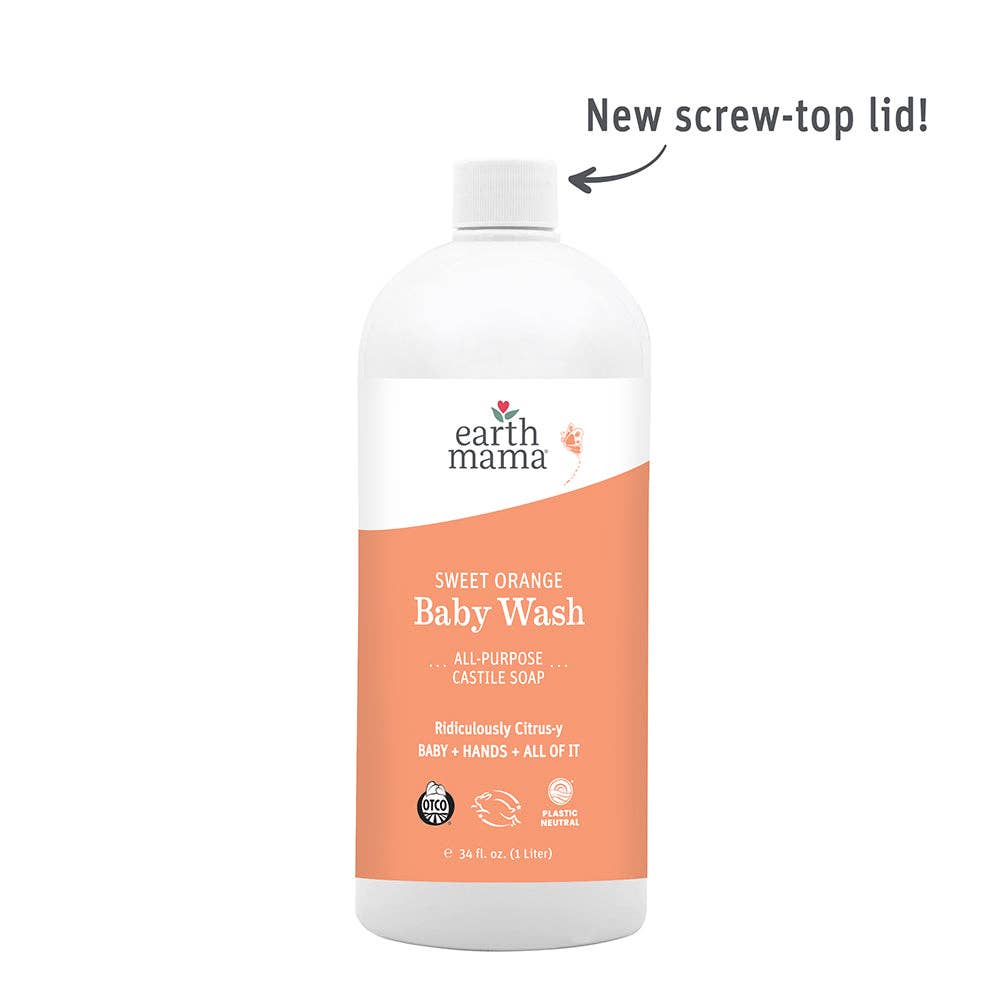 Sweet Orange Castile Baby Wash Earth Mama Organics