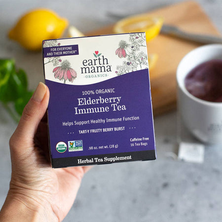 Organic Elderberry Immune Tea Products for Mom Earth Mama Organics