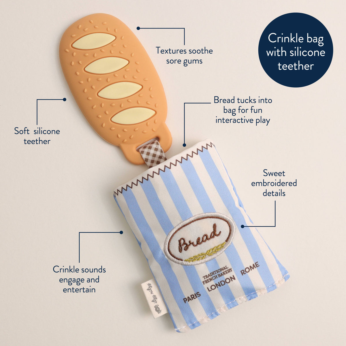 Baguette Teensy Crinkle™ Pacifiers & Teethers Itzy Ritzy