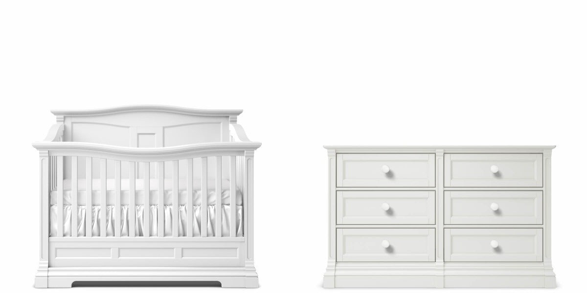 Imperio Convertible Panel Crib + Double Dresser