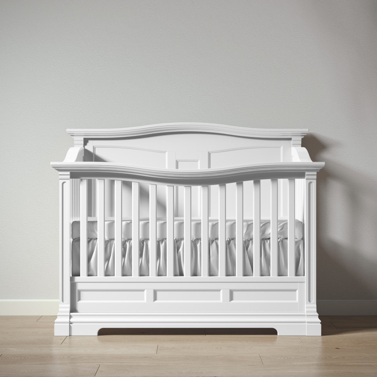 Romina Imperio Convertible Crib / Solid Back Cribs Romina Furniture Solid White