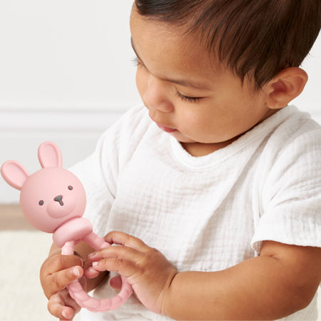 Pink Bunny Sweetie Rattle™ Pacifiers & Teethers Itzy Ritzy