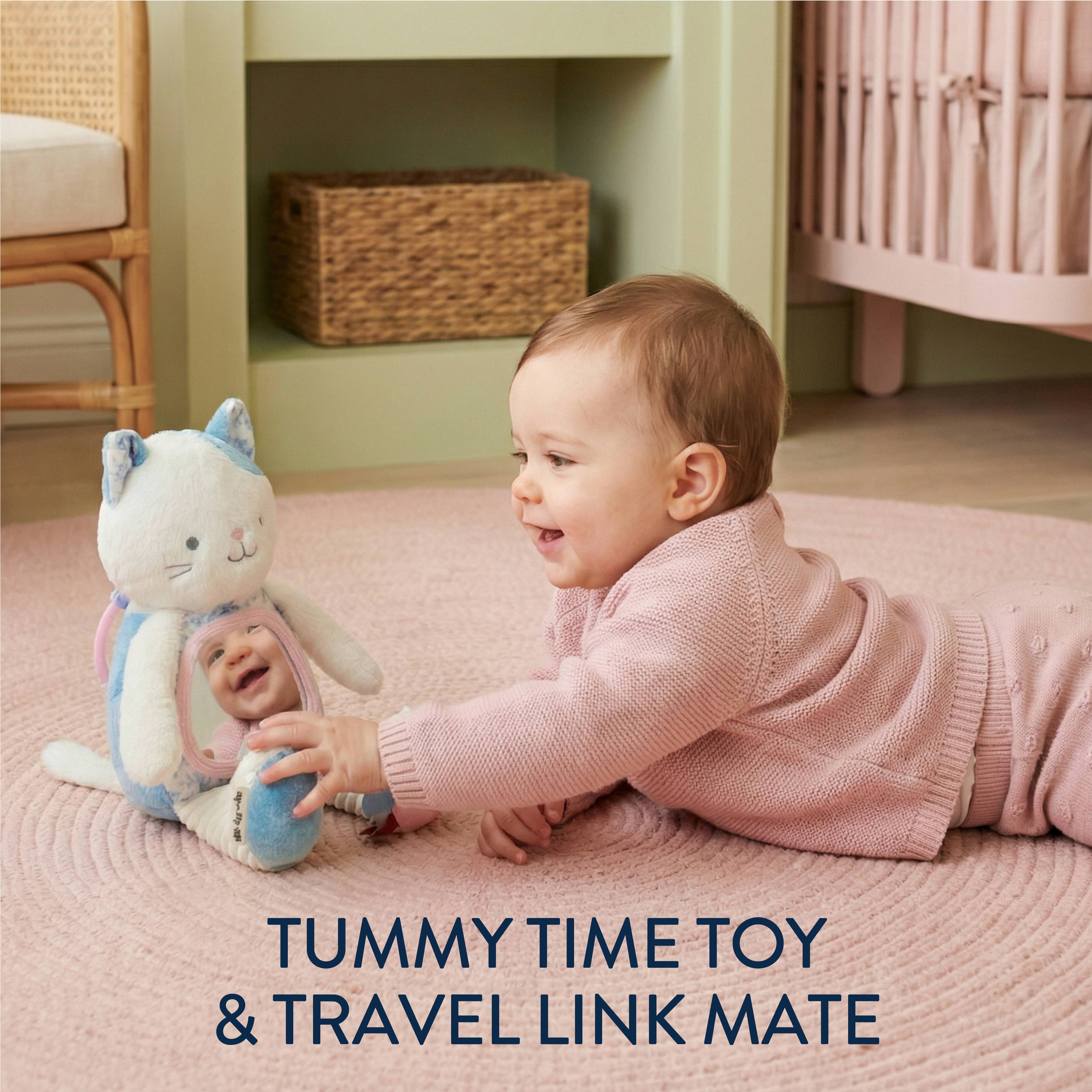 Itzy Bitzy Mirror™ Sensory Tummy Time Mirror - Kitty Activity Toys Itzy Ritzy