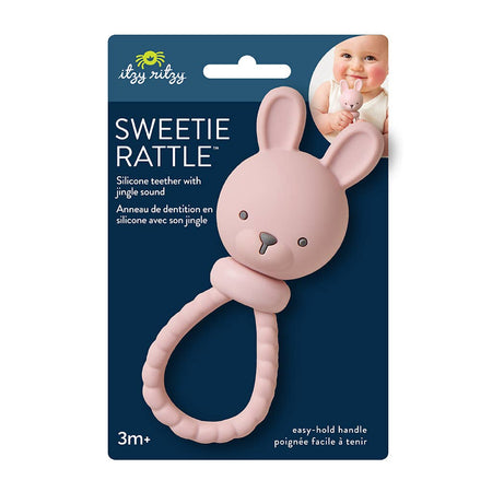Pink Bunny Sweetie Rattle™ Pacifiers & Teethers Itzy Ritzy