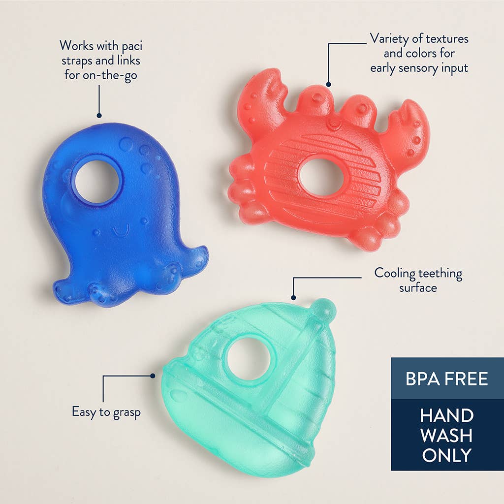 Cutie Coolers™ Soothing water-filled teethers - Nautical Activity Toys Itzy Ritzy