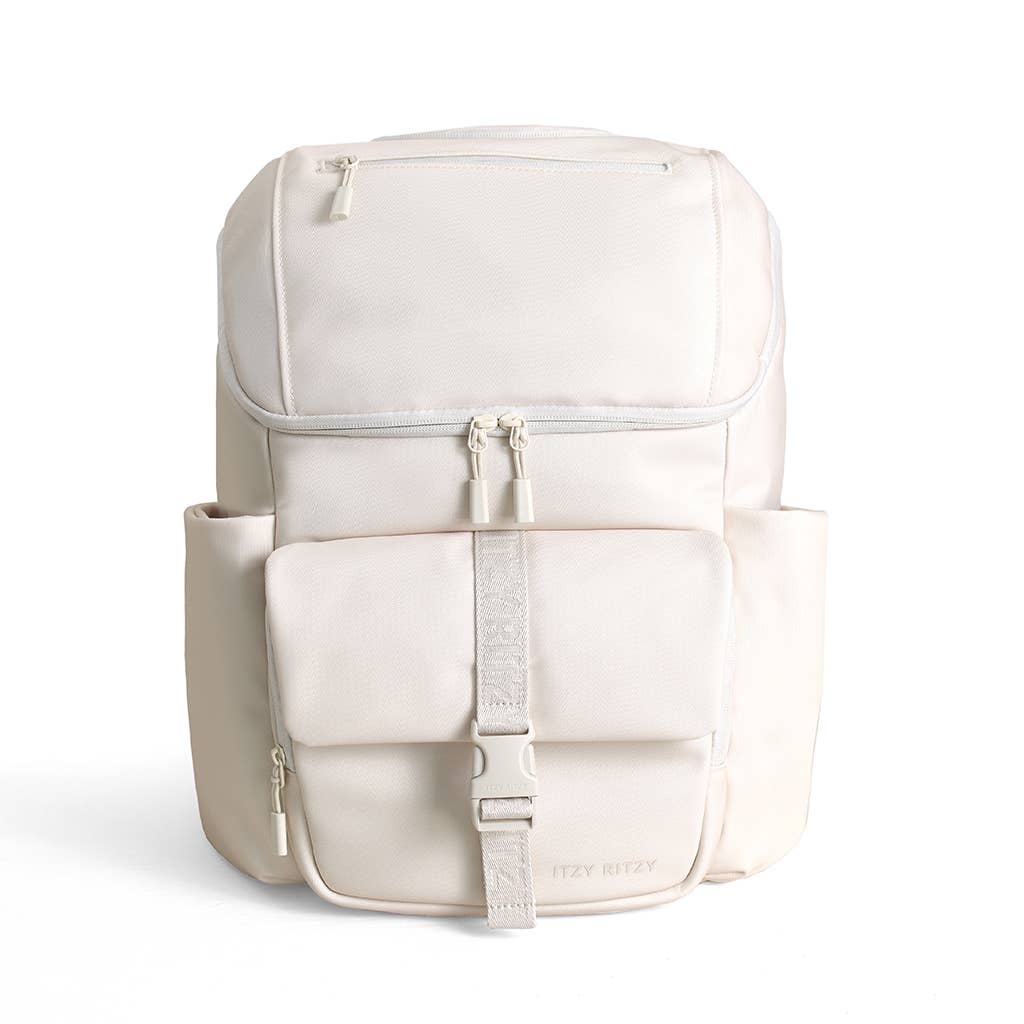 cream leather backpack Handcrafted Mola and I Handmade I Isasuma LLC minimalist silhouette for everyday wear Note Gucci Calfskin Logo Cream Leather