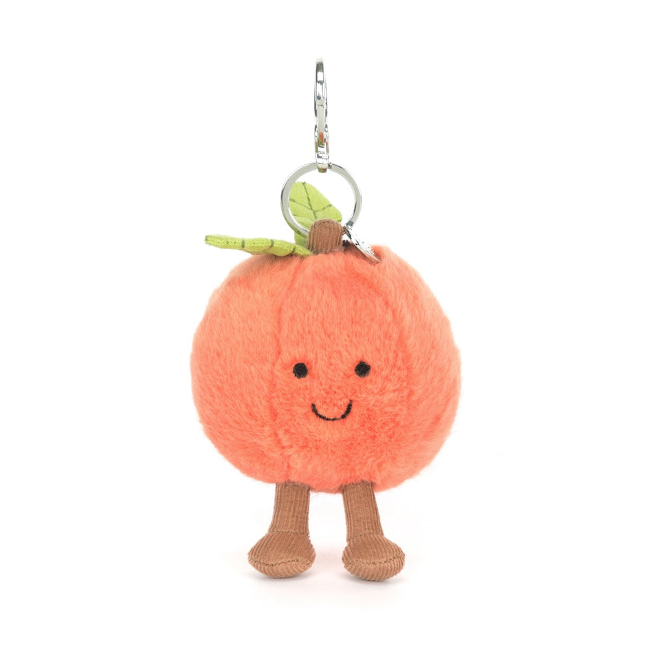 Amuseables Peach Bag Charm Stuffed Animals Jellycat