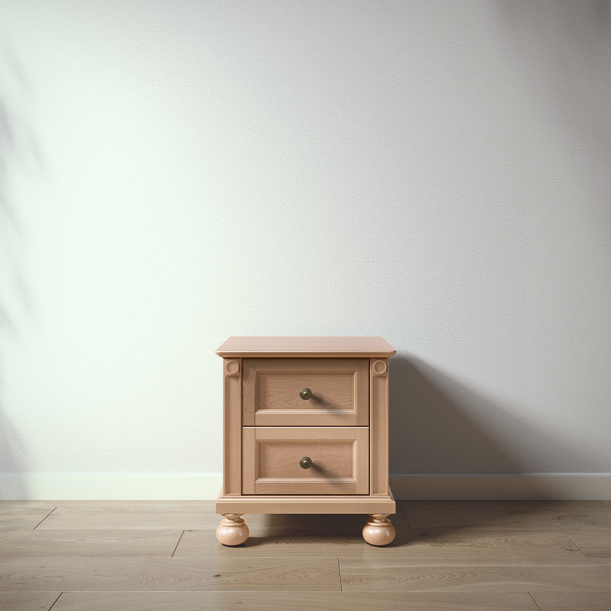 Romina Dakota Nightstand Nightstands Romina Furniture Albero Puro Bronze Swirl Knob