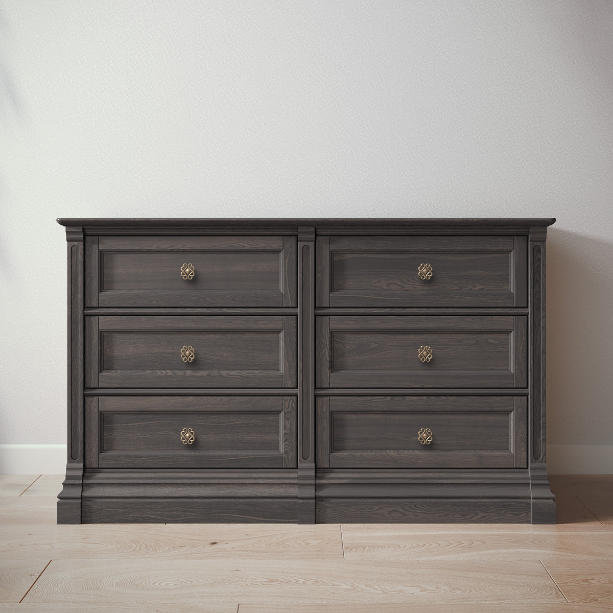 Romina Imperio Double Dresser Dressers Romina Furniture Aqua Grey Celtic Knot - Bronze