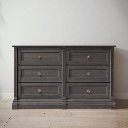 Romina Imperio Double Dresser Dressers Romina Furniture Aqua Grey Celtic Knot - Bronze