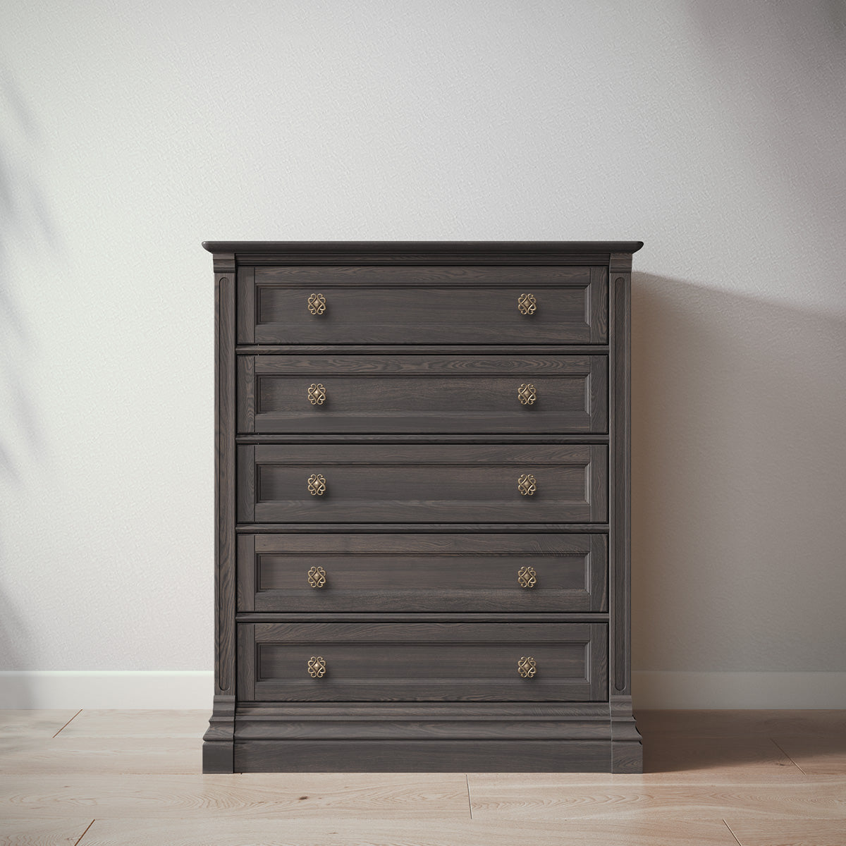 Romina Imperio Tall Chest Dressers Romina Furniture Aqua Grey Celtic Knot - Bronze