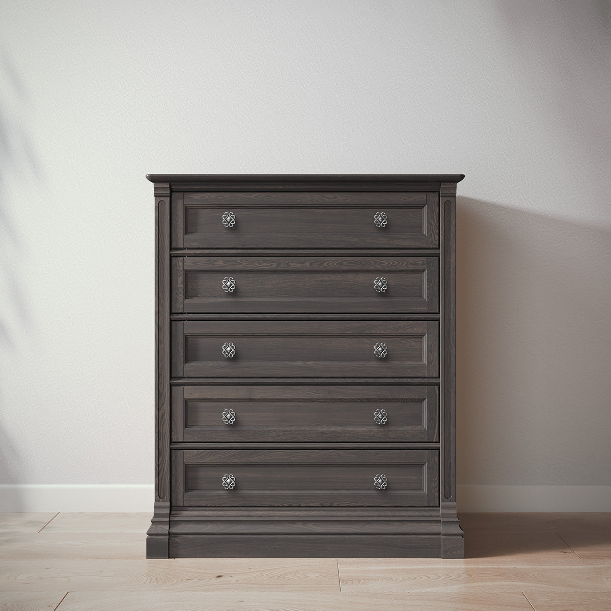 Romina Imperio Tall Chest Dressers Romina Furniture Aqua Grey Celtic Knot - Pewter