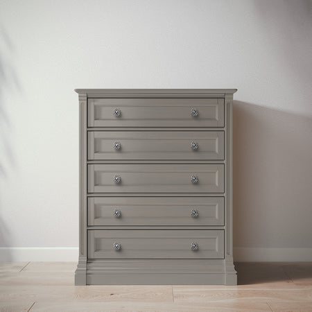 Romina Imperio Tall Chest Dressers Romina Furniture Ash Celtic Knot - Pewter