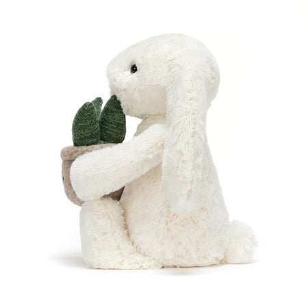 Cream Bunny with Plant Security Blankets Jellycat