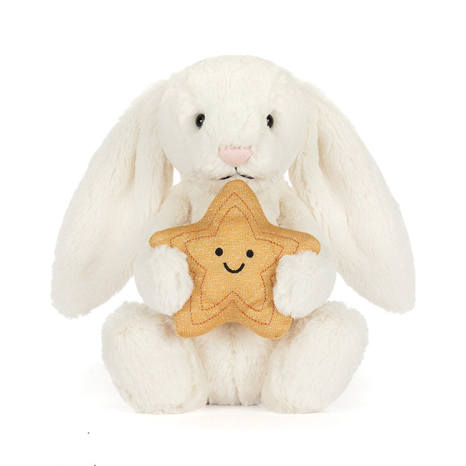 Cream Bunny with Star Stuffed Animals Jellycat