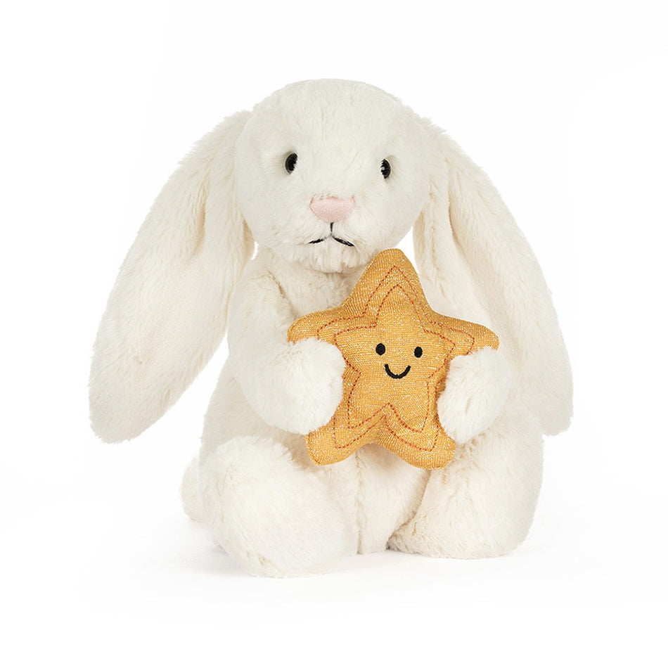 Cream Bunny with Star Stuffed Animals Jellycat