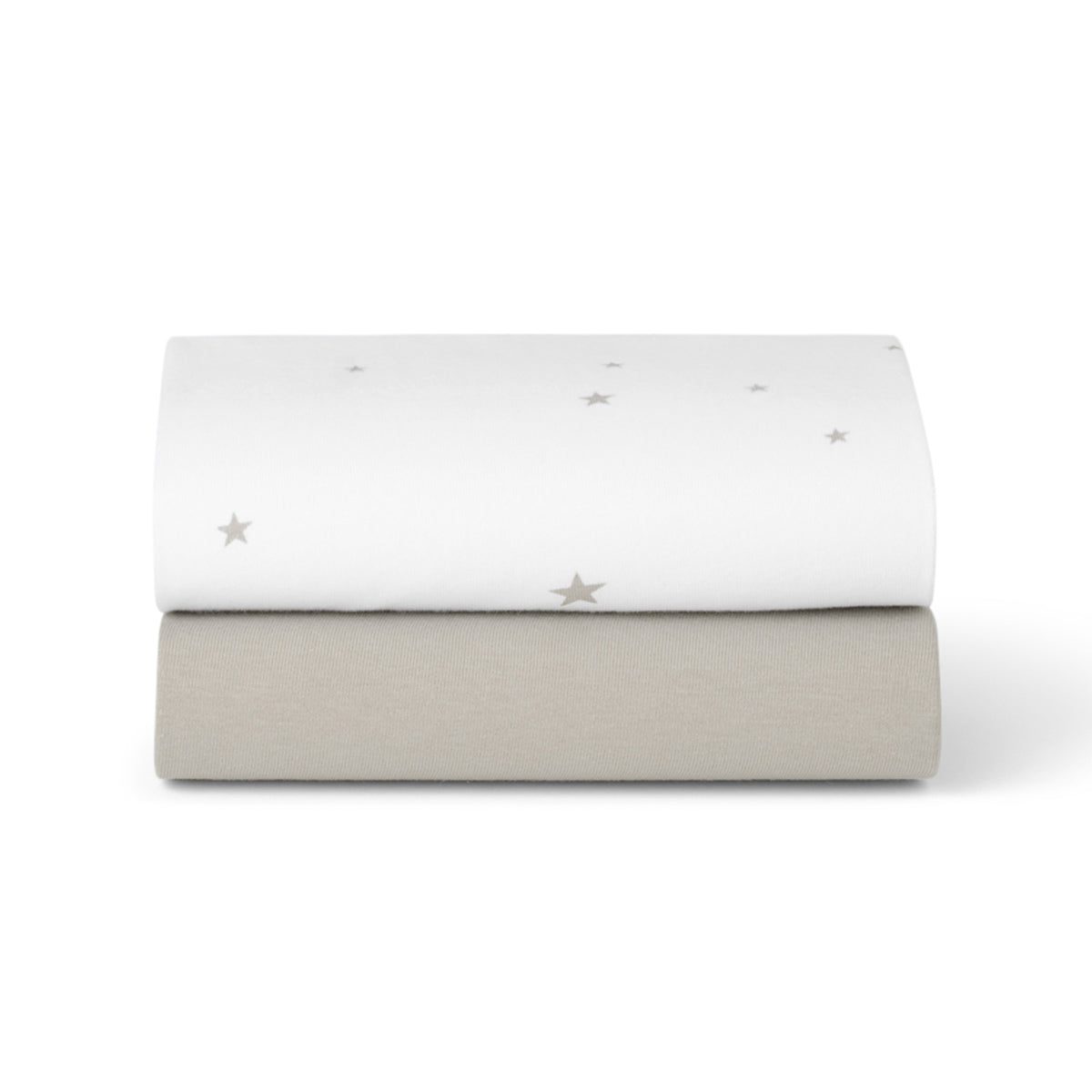 Bassinet 2 Pack Fitted Sheets - White Star Fitted Sheets Snuz