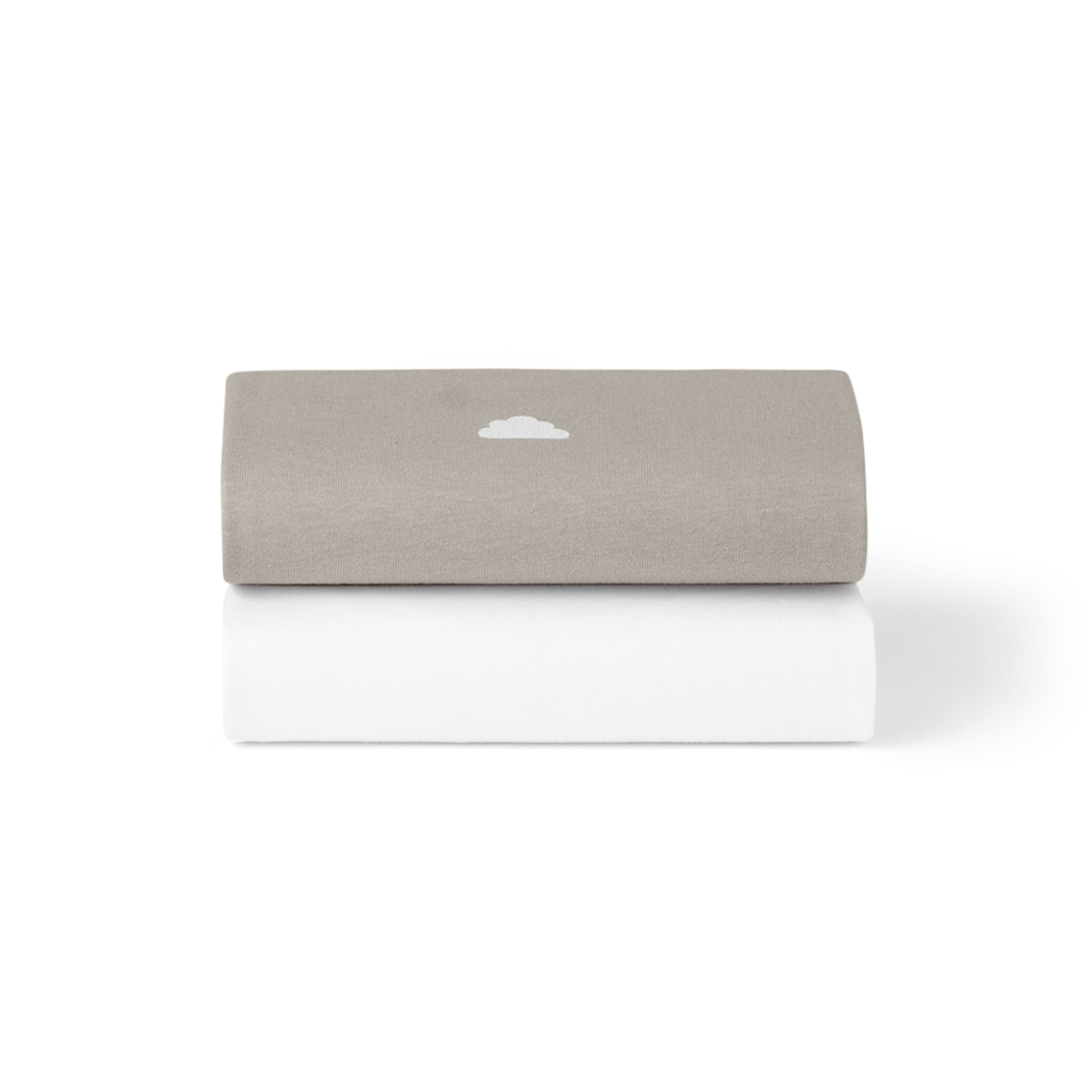 Bassinet 2 Pack Fitted Sheets - Gray Cloud Fitted Sheets Snuz