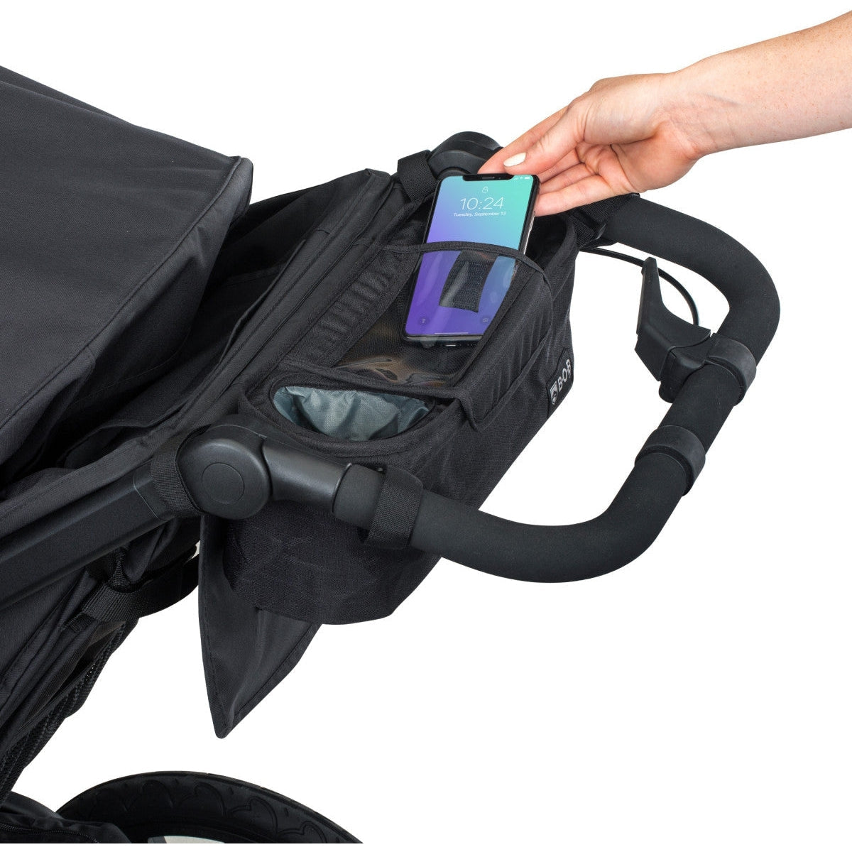 Deluxe Handlebar Console with Tire Pump for Single Jogging Strollers Parent Organizers & Consoles BOB
