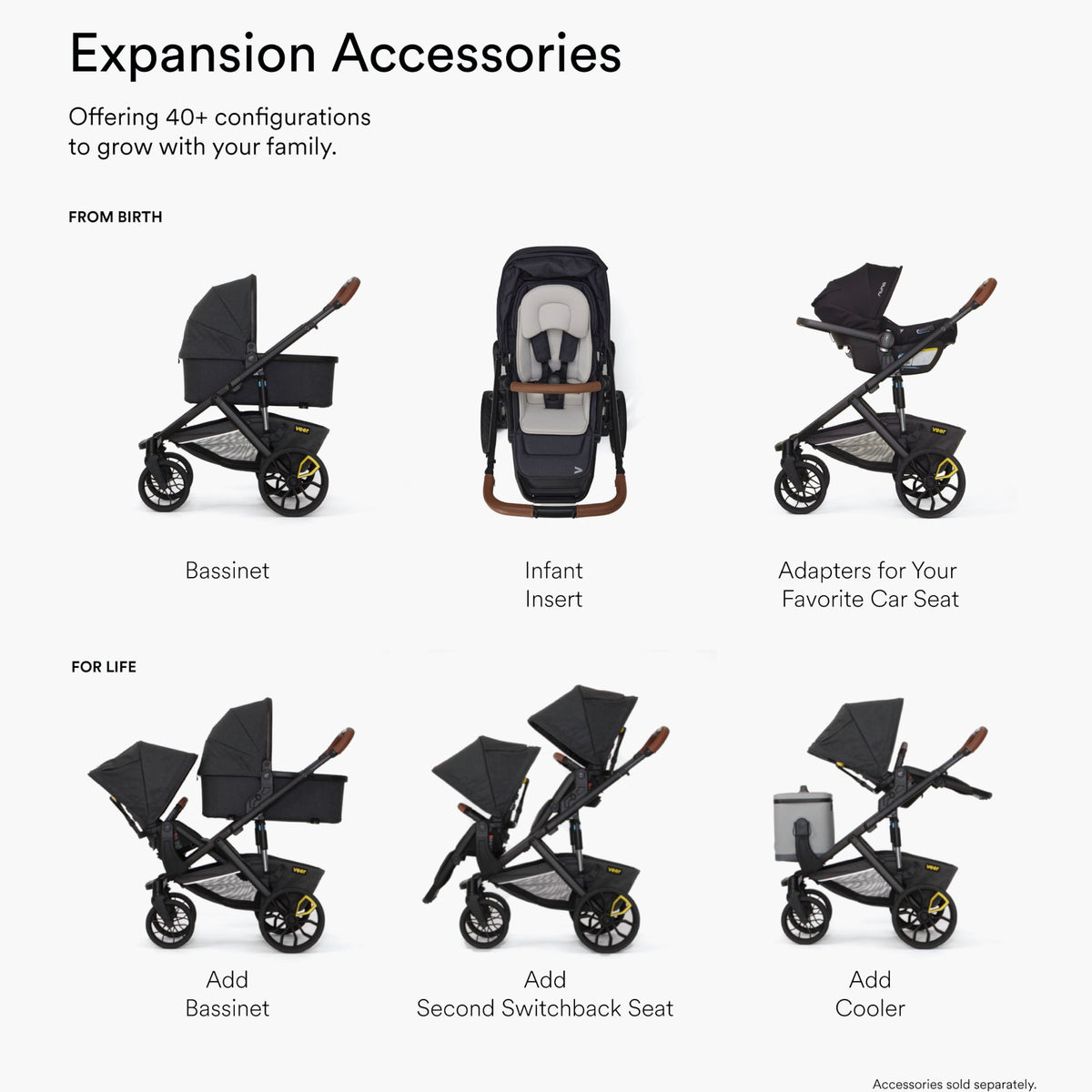 Switch&Roll Stroller (Switchback Seat, &Roll Frame) Strollers - Single Veer