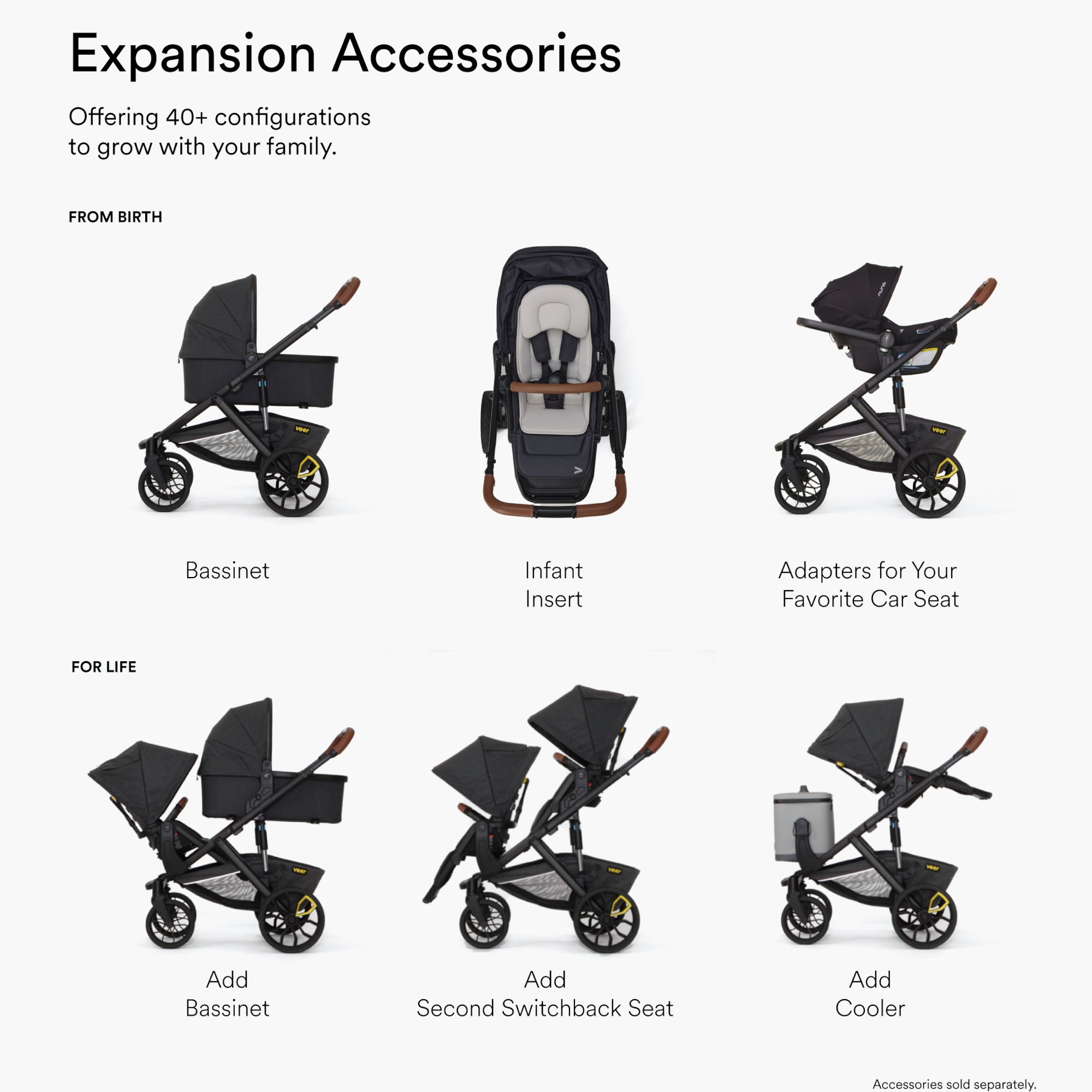 Switch&Roll Stroller (Switchback Seat, &Roll Frame) Strollers - Single Veer