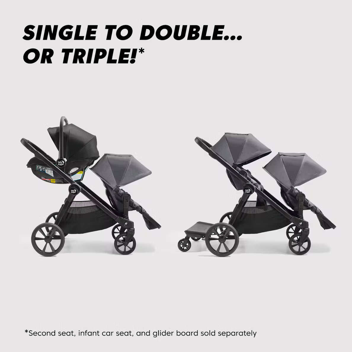 City Select 2 Single-to-Double Stroller Strollers - Single Baby Jogger