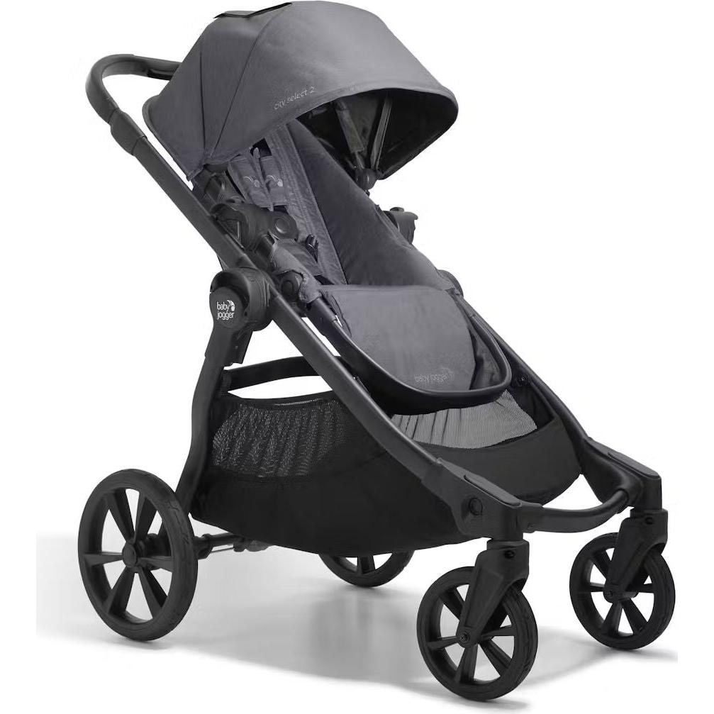City Select 2 Single-to-Double Stroller Strollers - Single Baby Jogger Radiant Slate