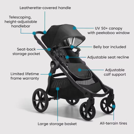 City Select 2 Single-to-Double Stroller | Eco Collection Strollers - Single Baby Jogger