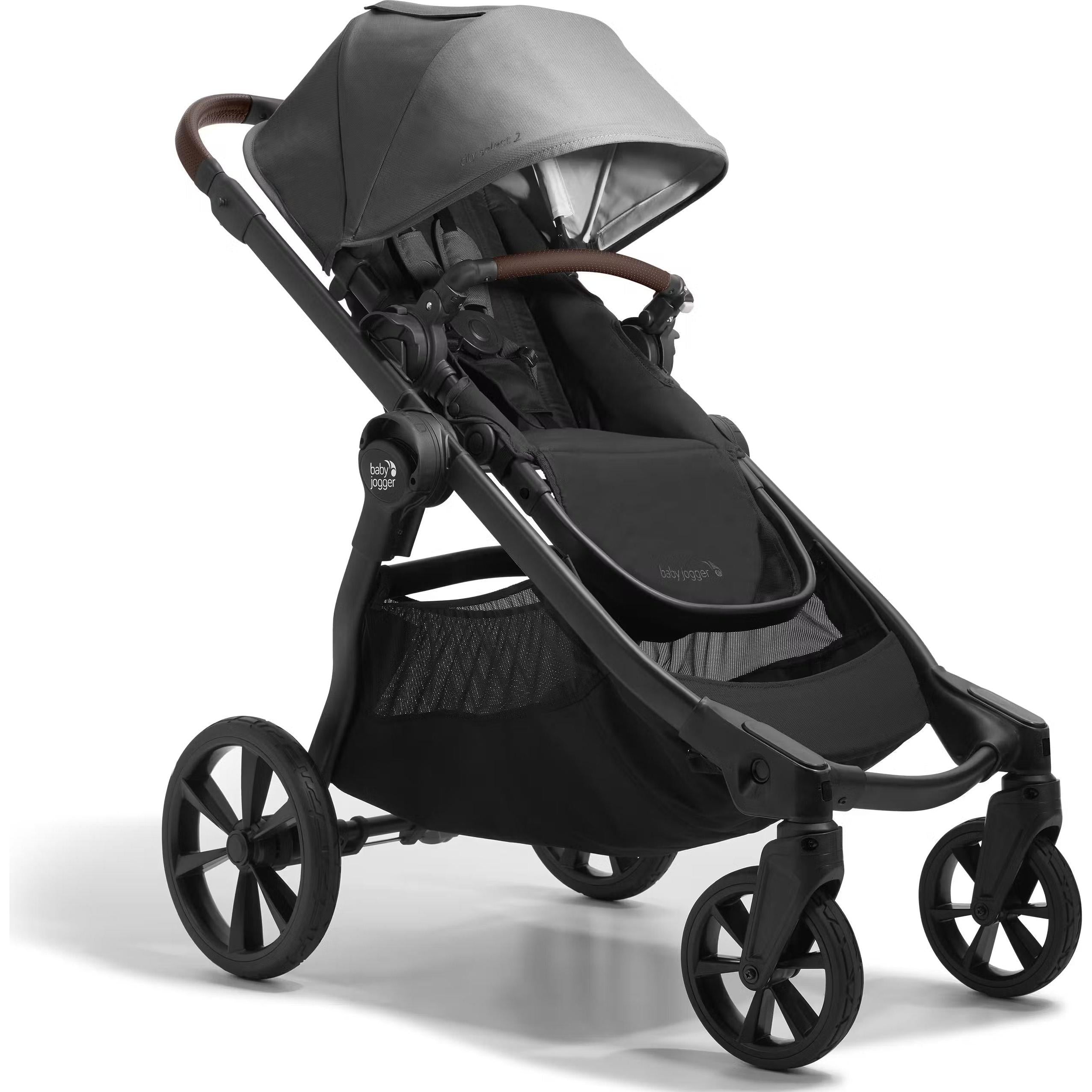 City Select 2 Single-to-Double Stroller | Eco Collection Strollers - Single Baby Jogger Harbor Grey