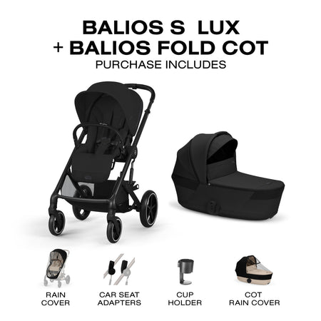 BALIOS S Lux Stroller + BALIOS Fold Cot Newborn Bundle Strollers - Singles Cybex
