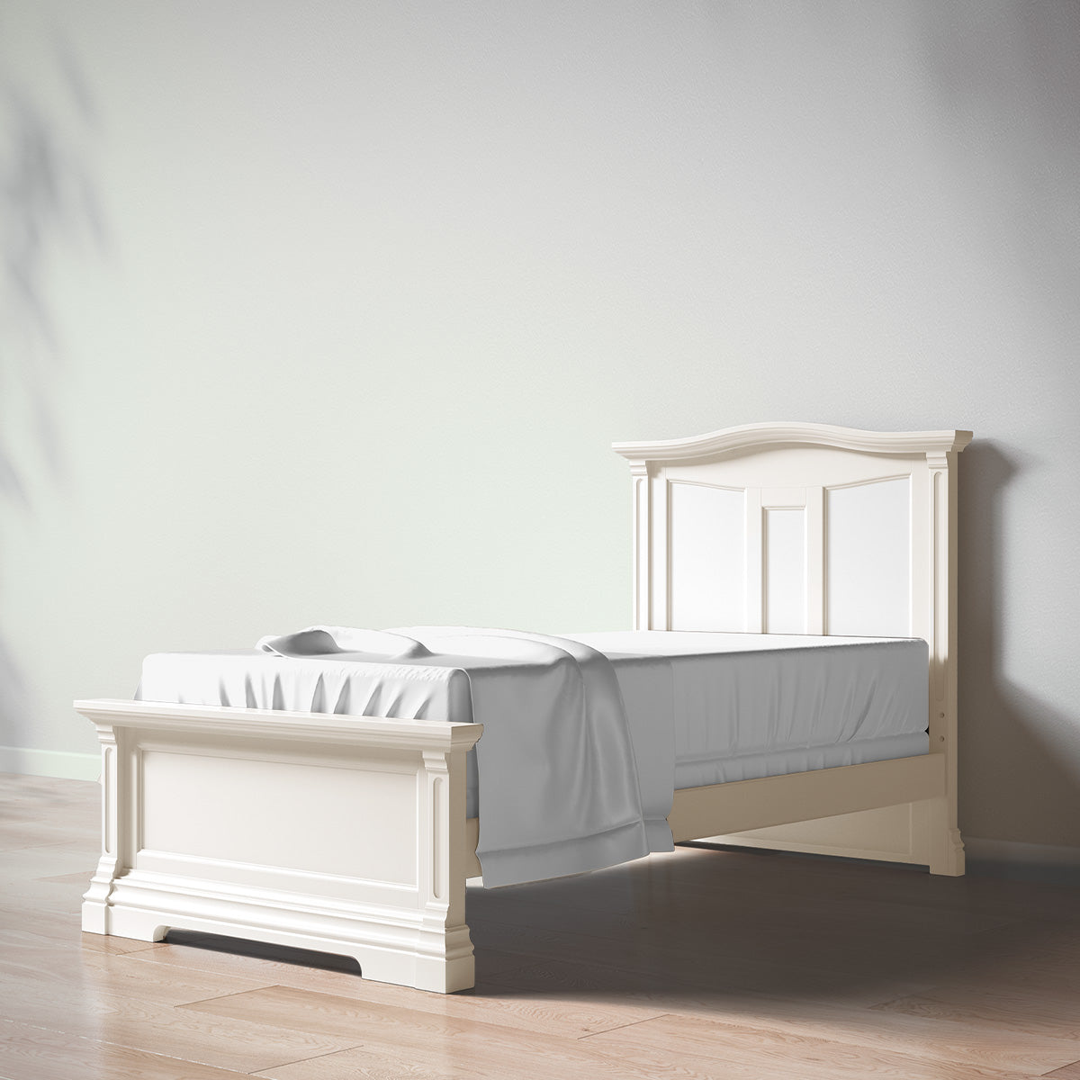 Romina Imperio Twin Bed Beds - Twin Romina Furniture Bianco Satinato