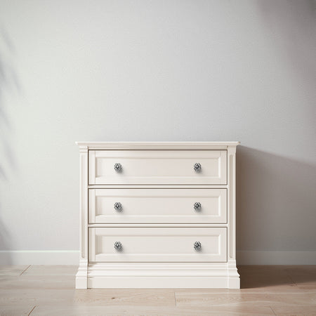 Romina Imperio Single Dresser Dressers Romina Furniture Bianco Satinato Celtic Knot - Pewter