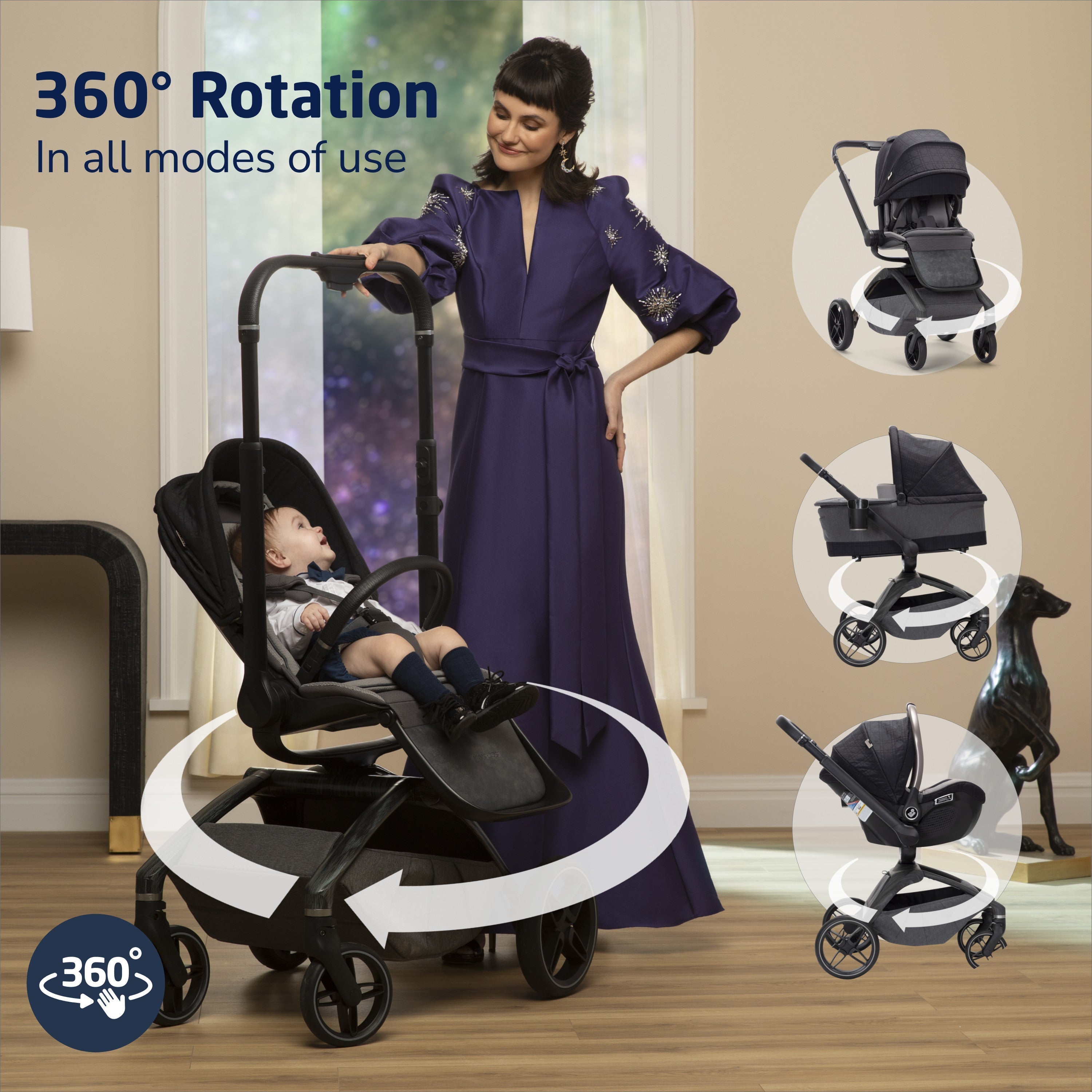 Kindred Tana 360° Rotating Modular Stroller Strollers - Single Maxi-Cosi